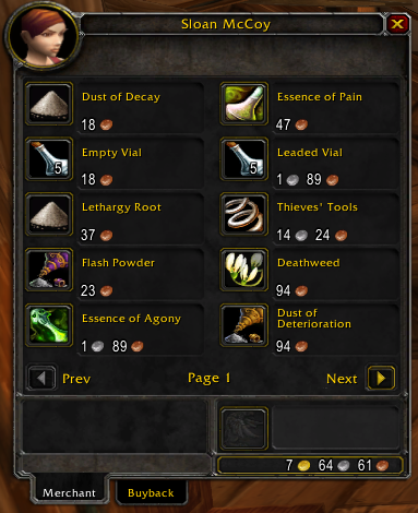 Purchasing poison supplies